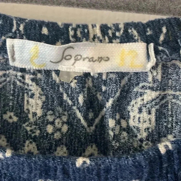 Soprano Romper blue and cream size small - Picture 2 of 7